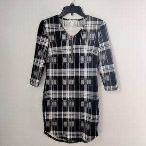 Black and White Plaid Dress Juniors Small